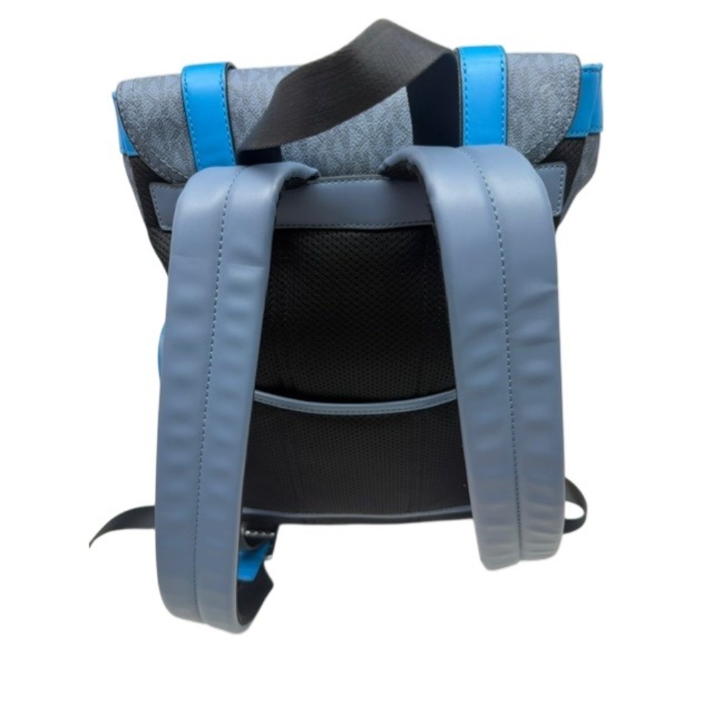 Michael Kors Cooper Denim Blue Utility Rucksack Flap Pocket‎ Large Backpack - Picture 9 of 16